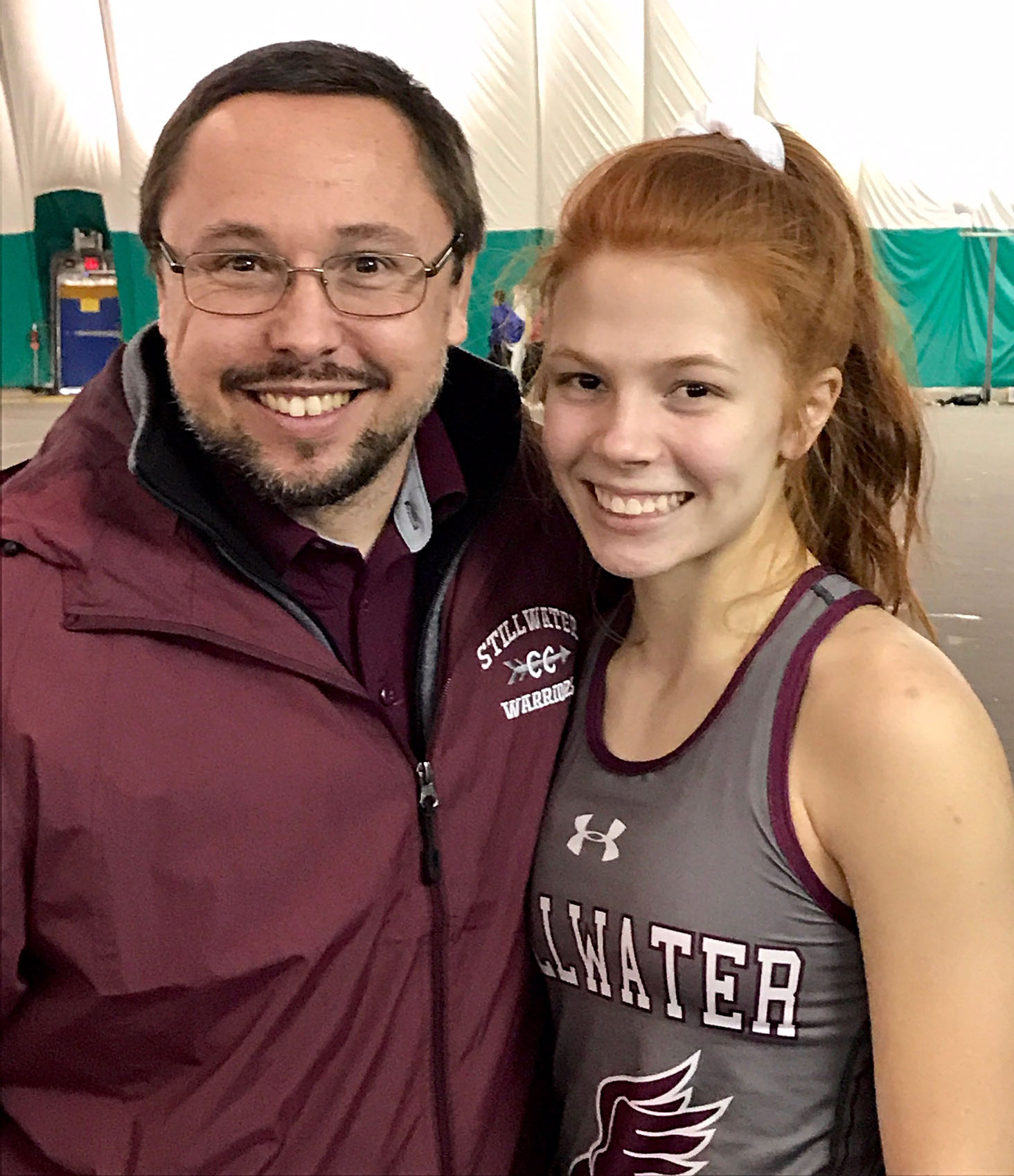 Junior Paige Brinsko qualifies to pole vault at NYS Indoor Track and