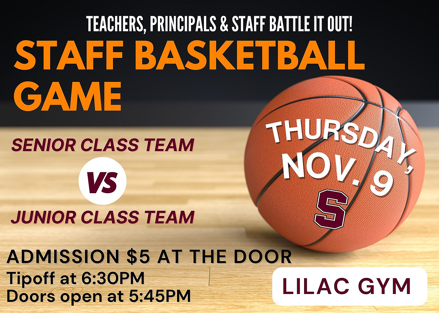 Cheer On SCSD Faculty Members At The Staff Basketball Game This ...